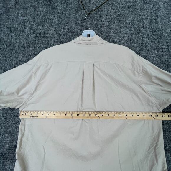 Ralph Lauren Jeans Mens Business Casual Canvas Button-Up Medium Beige USA Flag - Picture 5 of 7